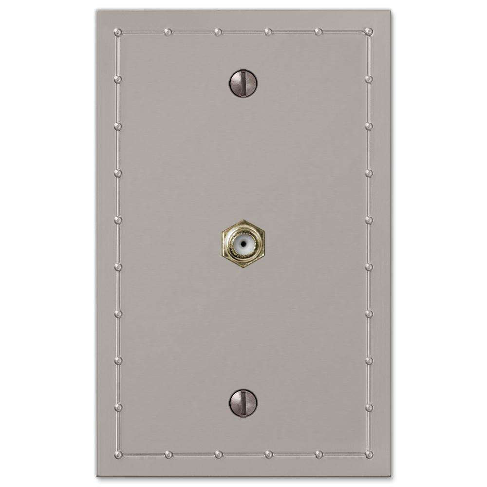 Rosa Satin Nickel 1 Cable TV with Hardware:Wallplatesonline.com
