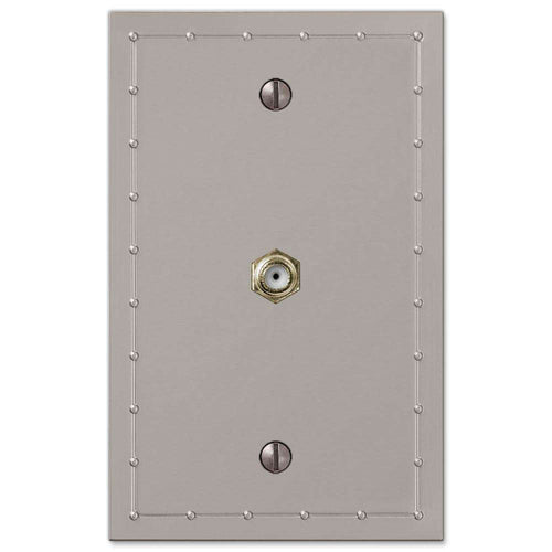 Rosa Satin Nickel 1 Cable TV with Hardware:Wallplatesonline.com