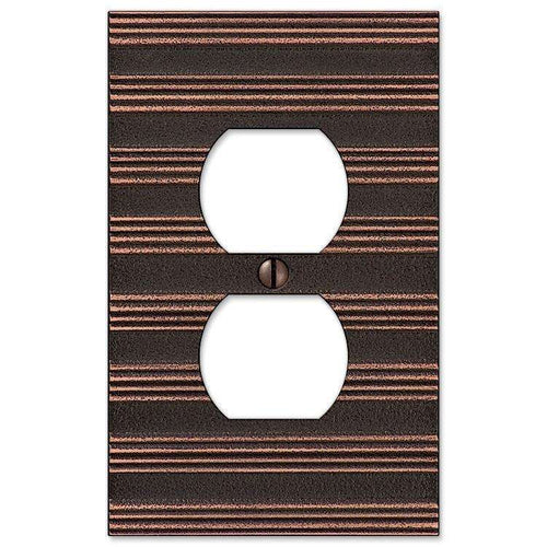 Chemalk Aged Bronze 1 Duplex Outlet - Wallplatesonline.com