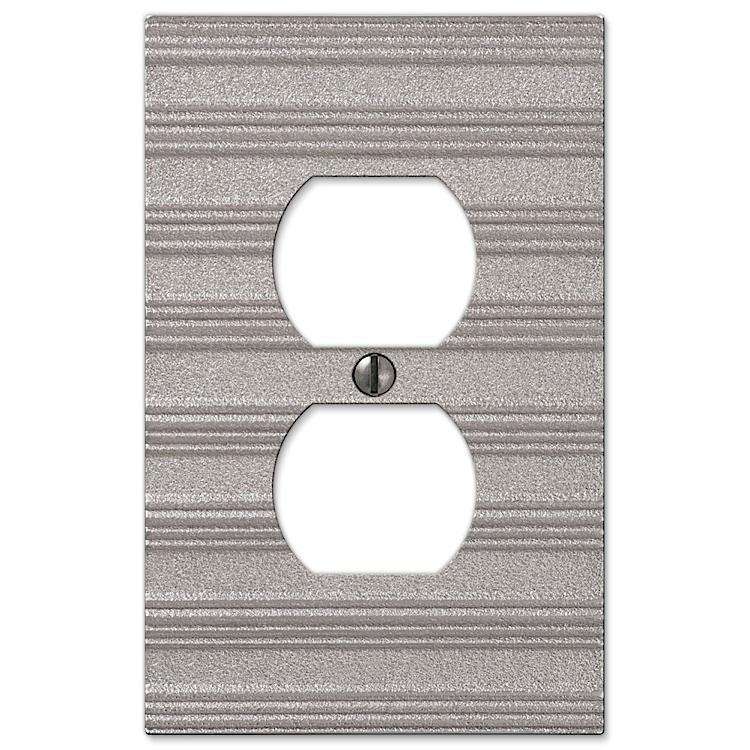 Chemal Frosted Nickel 1 Duplex Outlet - Wallplatesonline.com