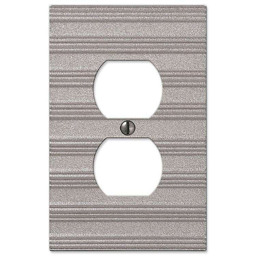 Chemal Frosted Nickel 1 Duplex Outlet - Wallplatesonline.com