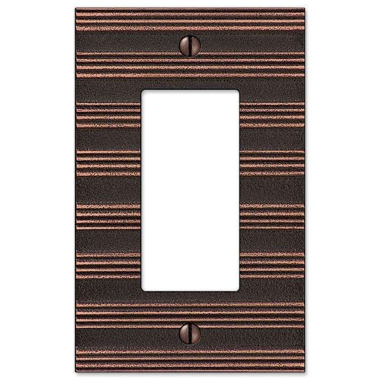 Chemalk Aged Bronze 1 Rocker (GFI) - Wallplatesonline.com