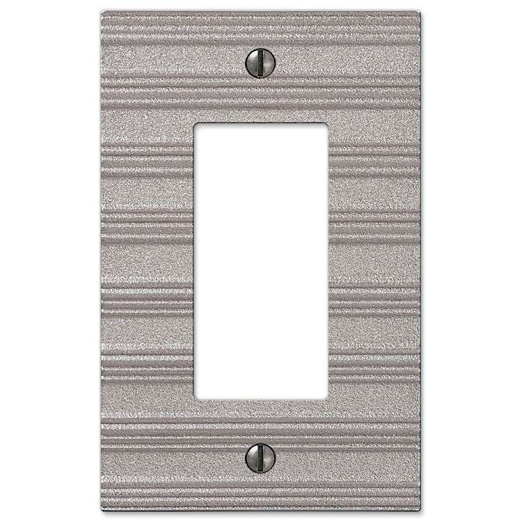 Chemal Frosted Nickel 1 Rocker (GFI) - Wallplatesonline.com