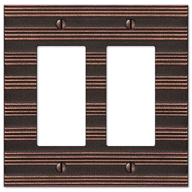 Chemalk Aged Bronze 2 Rocker (GFI) - Wallplatesonline.com