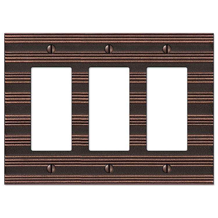 Chemalk Aged Bronze 3 Rocker (GFI) - Wallplatesonline.com