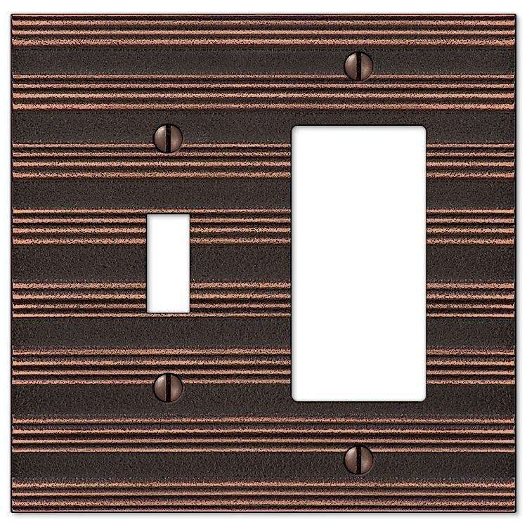 Chemalk Aged Bronze Toggle / 1 Rocker (GFI) - Wallplatesonline.com