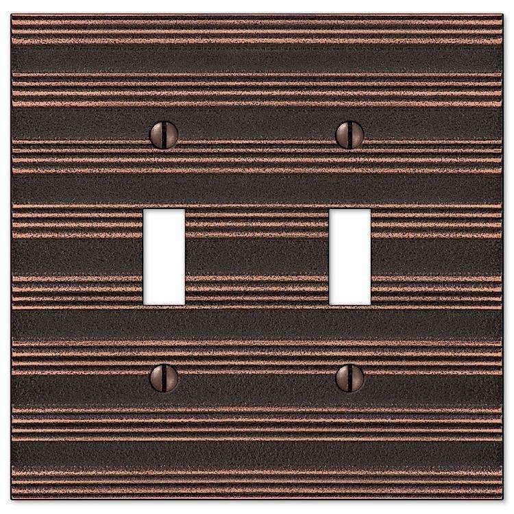 Chemalk Aged Bronze Double Toggle - Wallplatesonline.com