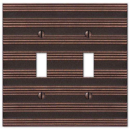 Chemalk Aged Bronze Double Toggle - Wallplatesonline.com