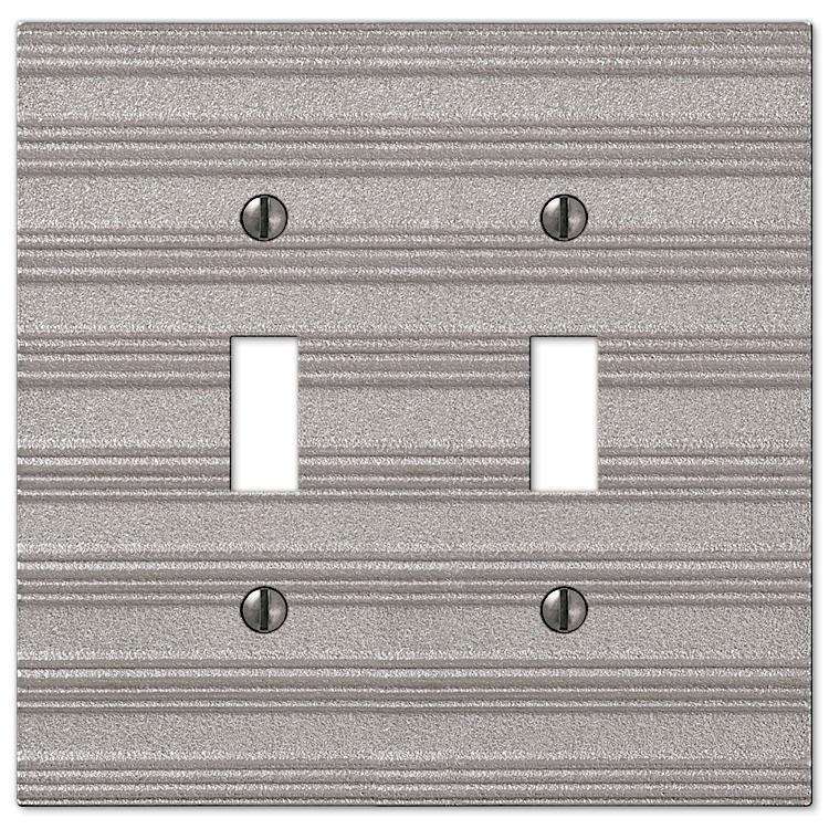 Chemal Frosted Nickel Double Toggle - Wallplatesonline.com