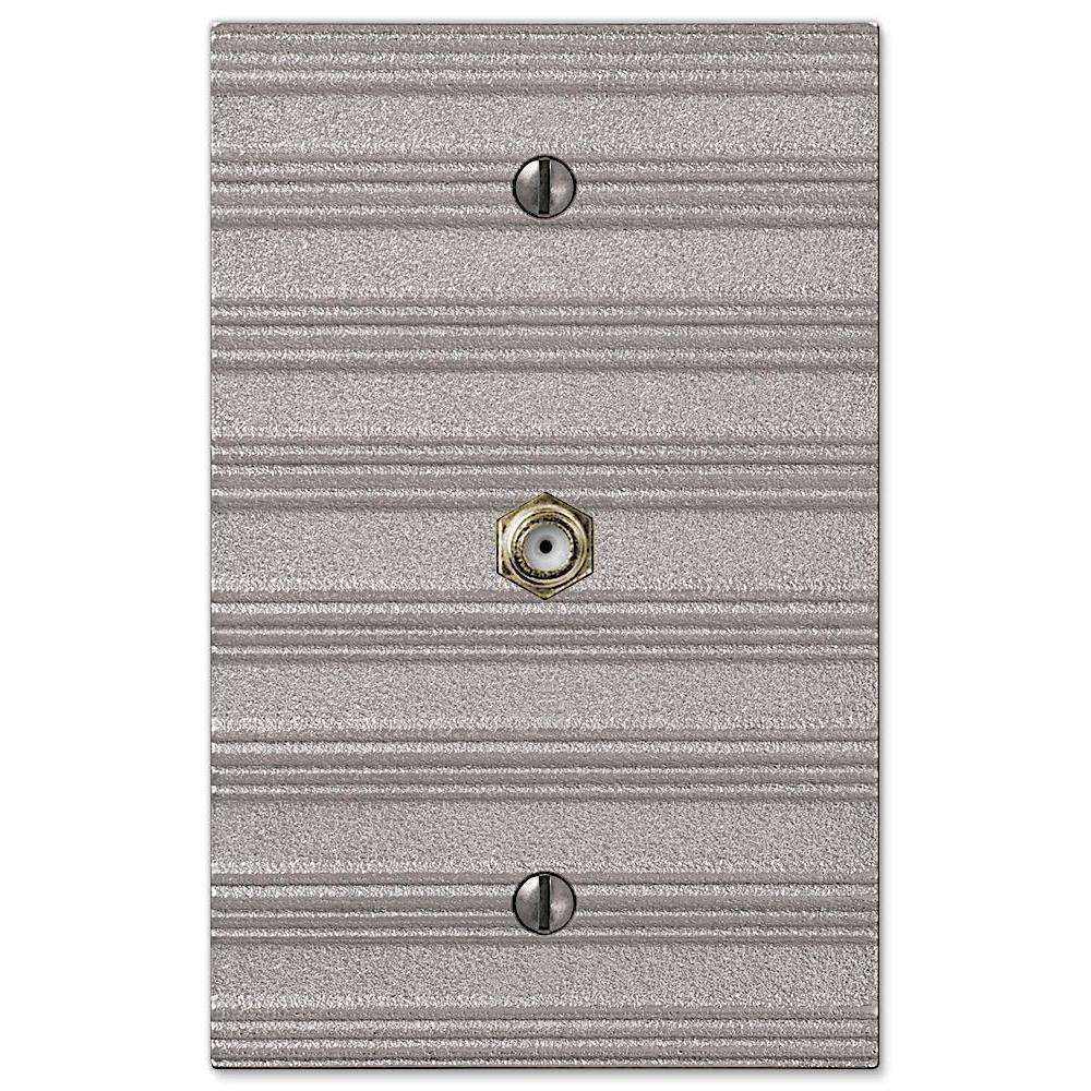 Chemal Frosted Nickel 1 Cable TV with Hardware:Wallplatesonline.com