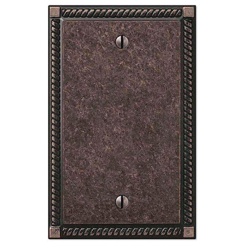 Georgian Tumbled Aged Bronze 1 Blank - Wallplatesonline.com