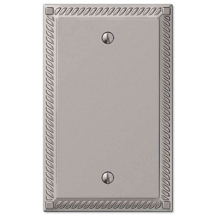 Georgian Satin Nickel 1 Blank - Wallplatesonline.com