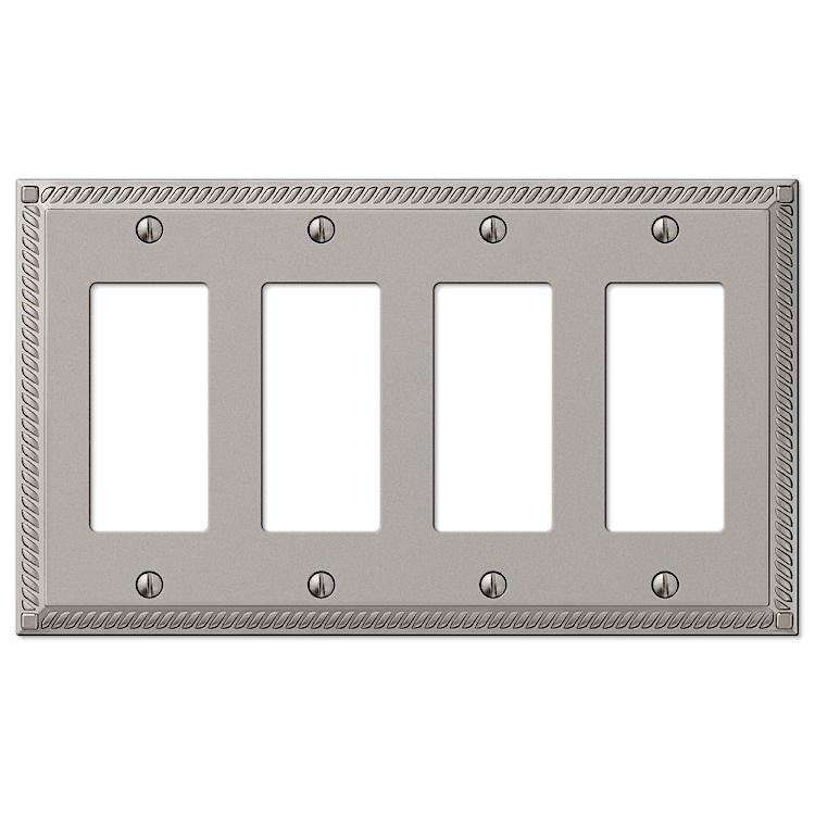 Georgian Satin Nickel 4 Rocker (GFI) - Wallplatesonline.com