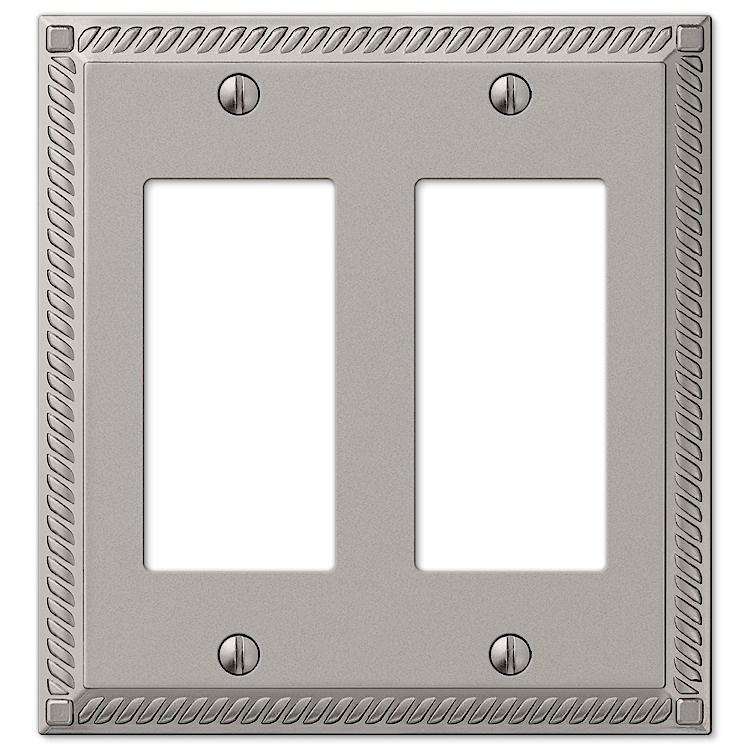 Georgian Satin Nickel 2 Rocker (GFI) - Wallplatesonline.com