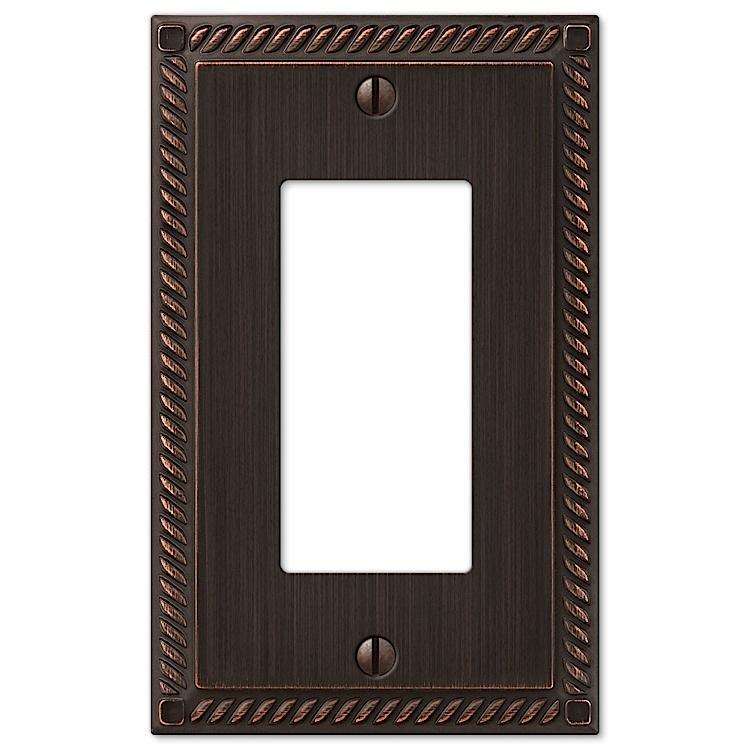 Georgian Aged Bronze 1 Rocker (GFI) - Wallplatesonline.com
