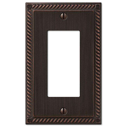 Georgian Aged Bronze 1 Rocker (GFI) - Wallplatesonline.com