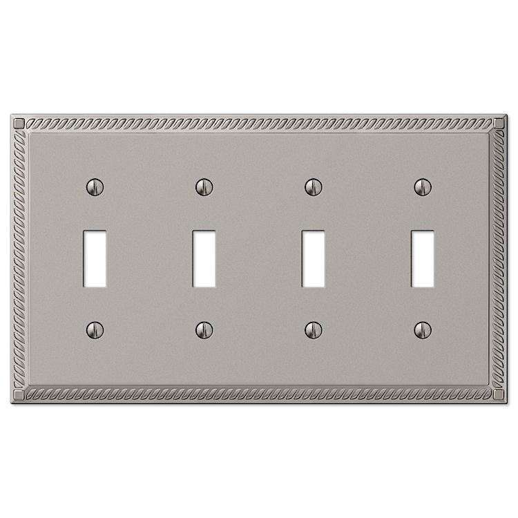 Georgian Satin Nickel 4 Toggle - Wallplatesonline.com