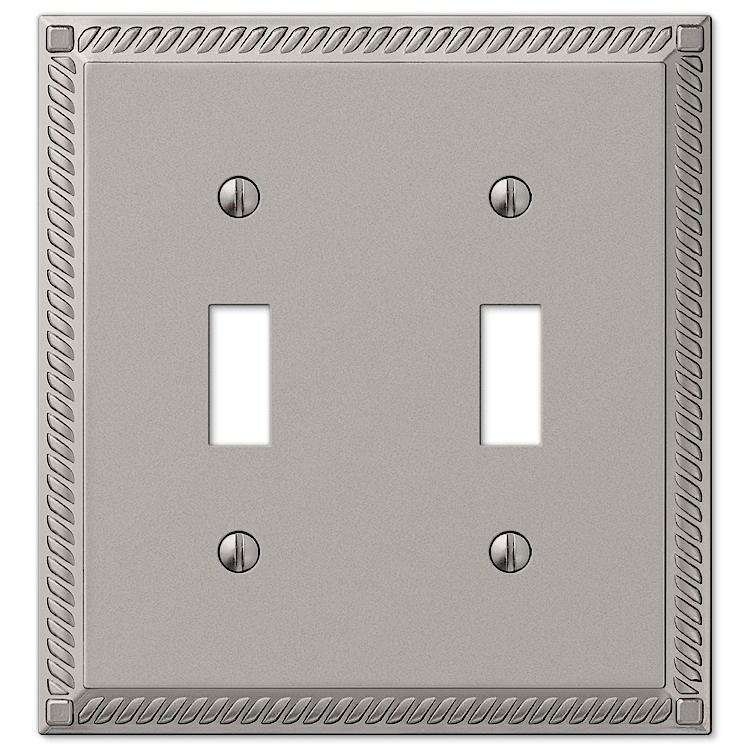 Georgian Satin Nickel Double Toggle - Wallplatesonline.com