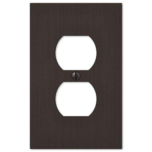 Elan Aged Bronze 1 Duplex Outlet - Wallplatesonline.com