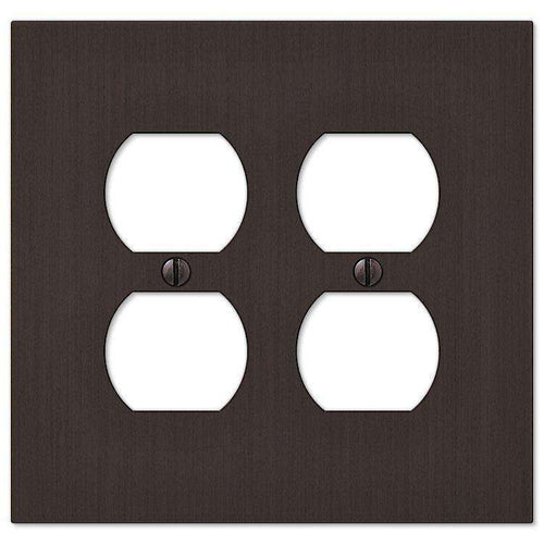 Elan Aged Bronze 2 Duplex Outlet - Wallplatesonline.com