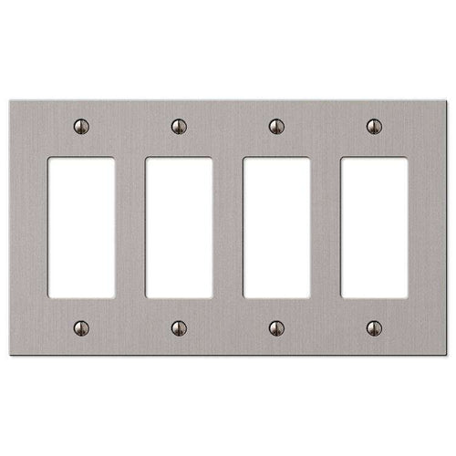 Elan Brushed Nickel 4 Rocker (GFI) - Wallplatesonline.com