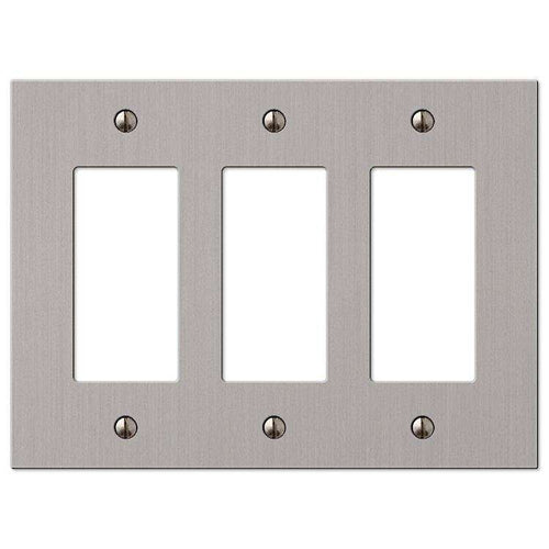 Elan Brushed Nickel 3 Rocker (GFI) - Wallplatesonline.com