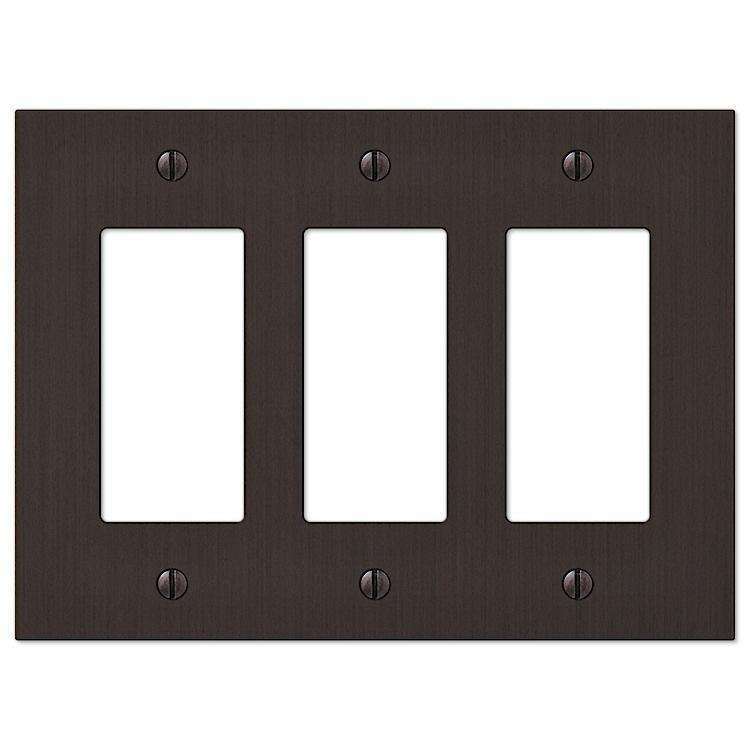 Elan Aged Bronze 3 Rocker (GFI) - Wallplatesonline.com