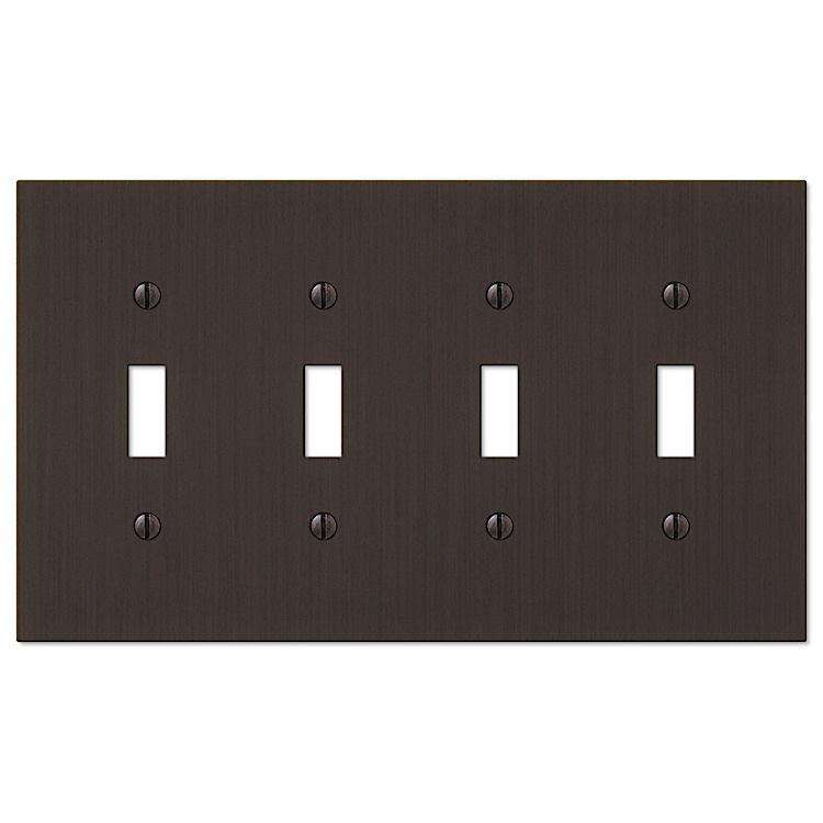 Elan Aged Bronze 4 Toggle - Wallplatesonline.com
