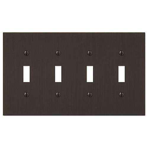 Elan Aged Bronze 4 Toggle - Wallplatesonline.com