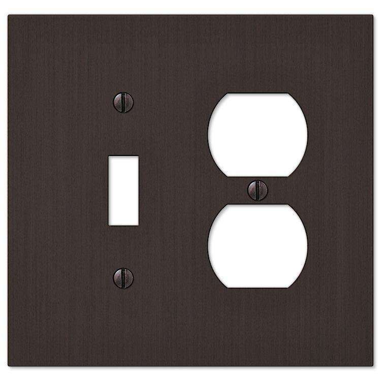 Elan Aged Bronze Toggle / Duplex Outlet