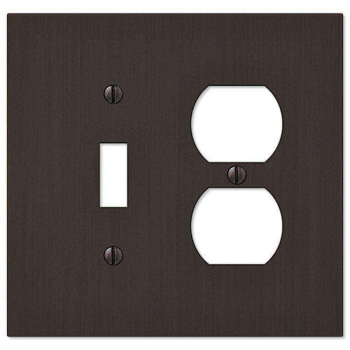 Elan Aged Bronze Toggle / Duplex Outlet - Wallplatesonline.com