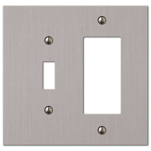 Elan Brushed Nickel Toggle / 1 Rocker (GFI) - Wallplatesonline.com