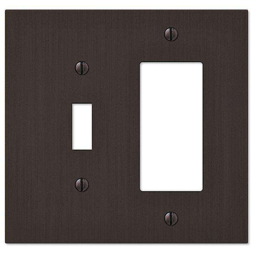 Elan Aged Bronze Toggle / 1 Rocker (GFI) - Wallplatesonline.com