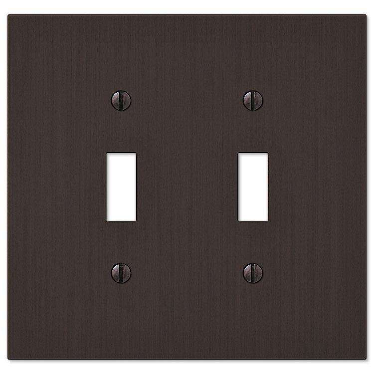 Elan Aged Bronze Double Toggle - Wallplatesonline.com