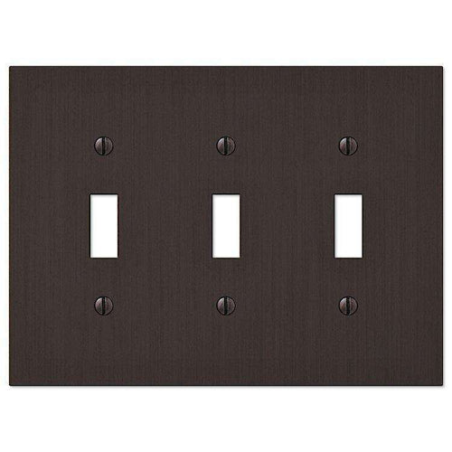 Elan Aged Bronze Triple Toggle - Wallplatesonline.com