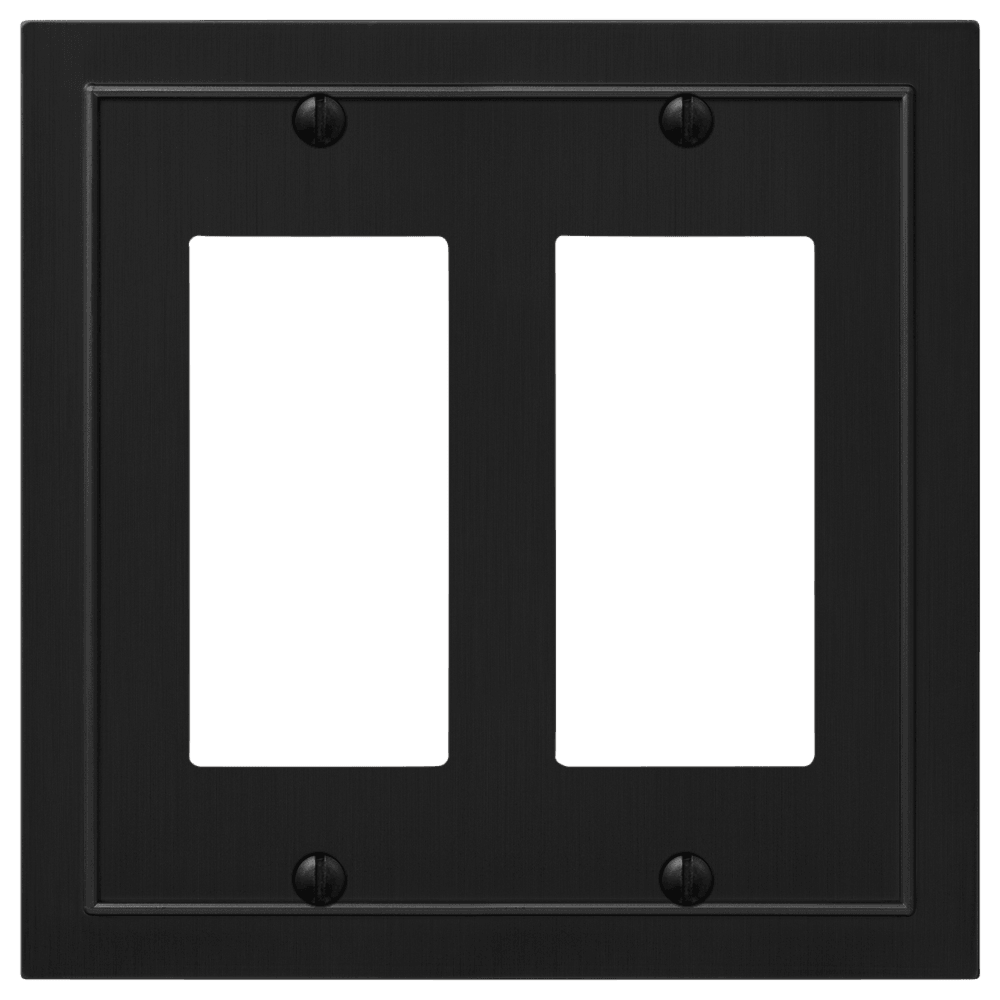 Bethany Black Cast 2 Rocker (GFI) Wallplate:Wallplatesonline.com
