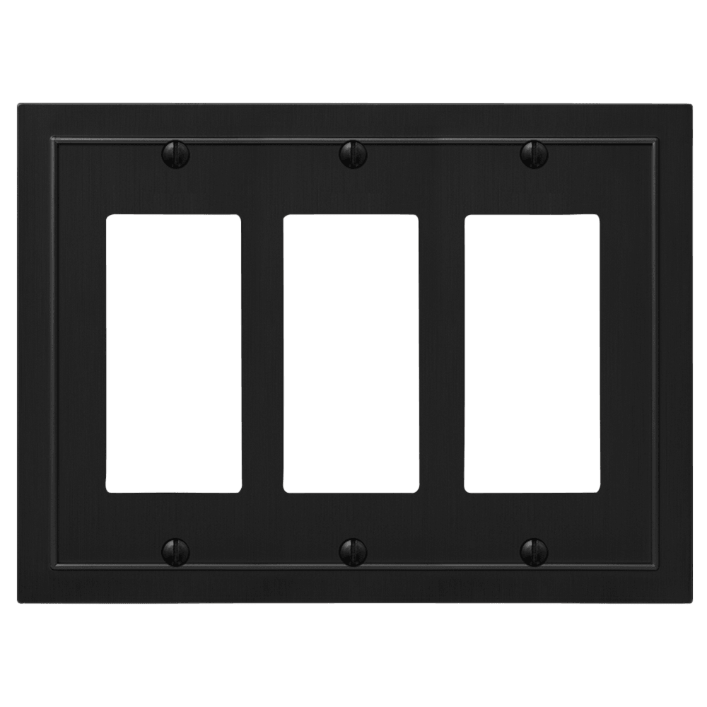 Bethany Black Cast 3 Rocker (GFI) Wallplate