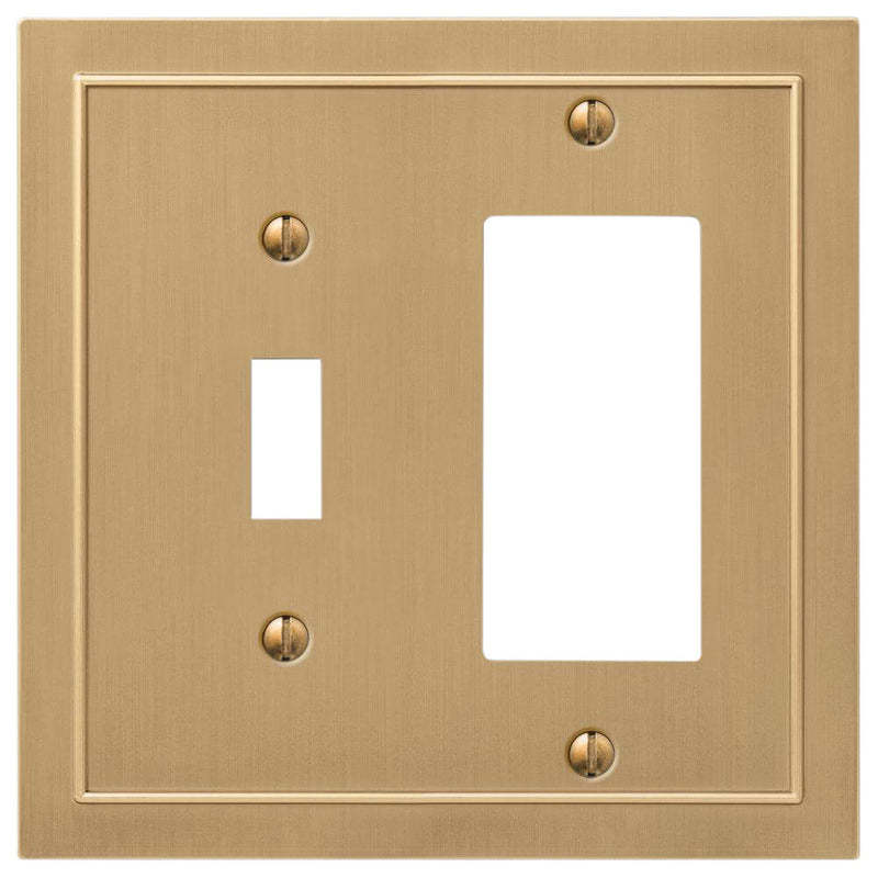 Bethany Brushed Bronze Cast Toggle / Rocker (GFI) Wallplate