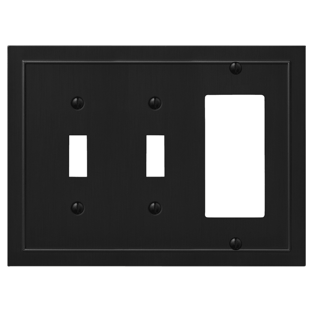 Bethany Black Cast 2 Toggle / Rocker (GFI) Wallplate