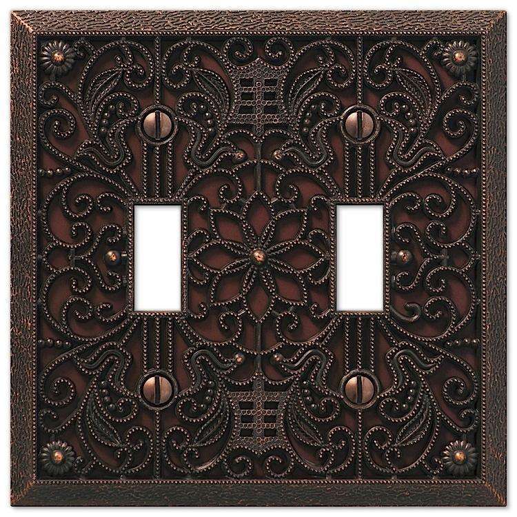 Filigree Aged Bronze Double Toggle