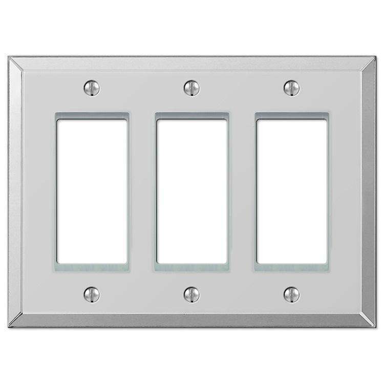 Acrylic Beveled Mirror 3 Rocker (GFI) - Wallplatesonline.com