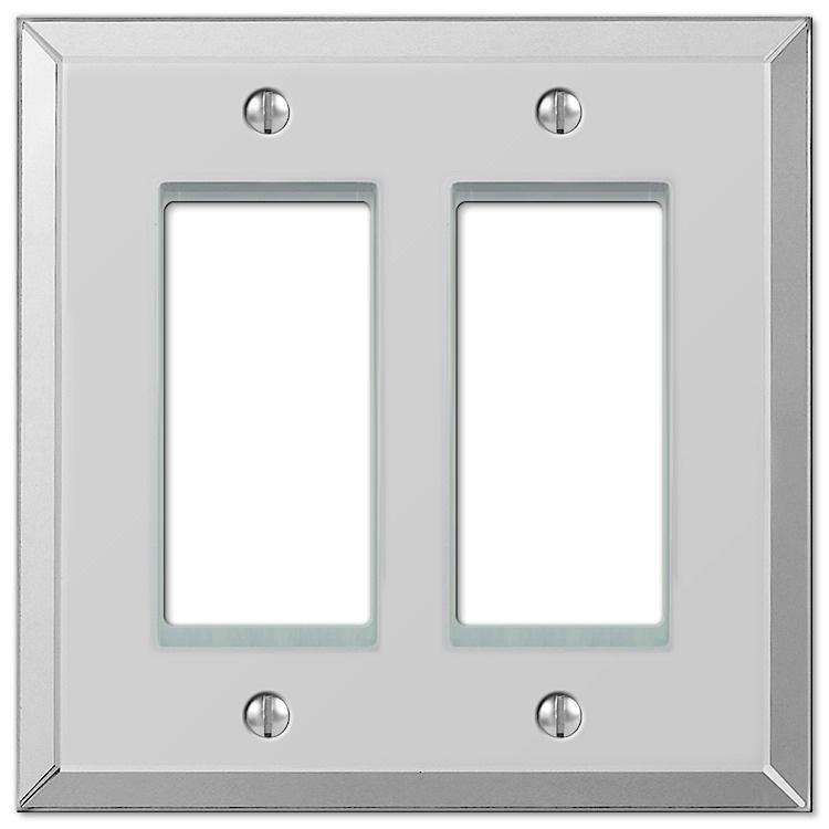 Acrylic Beveled Mirror 2 Rocker (GFI) - Wallplatesonline.com