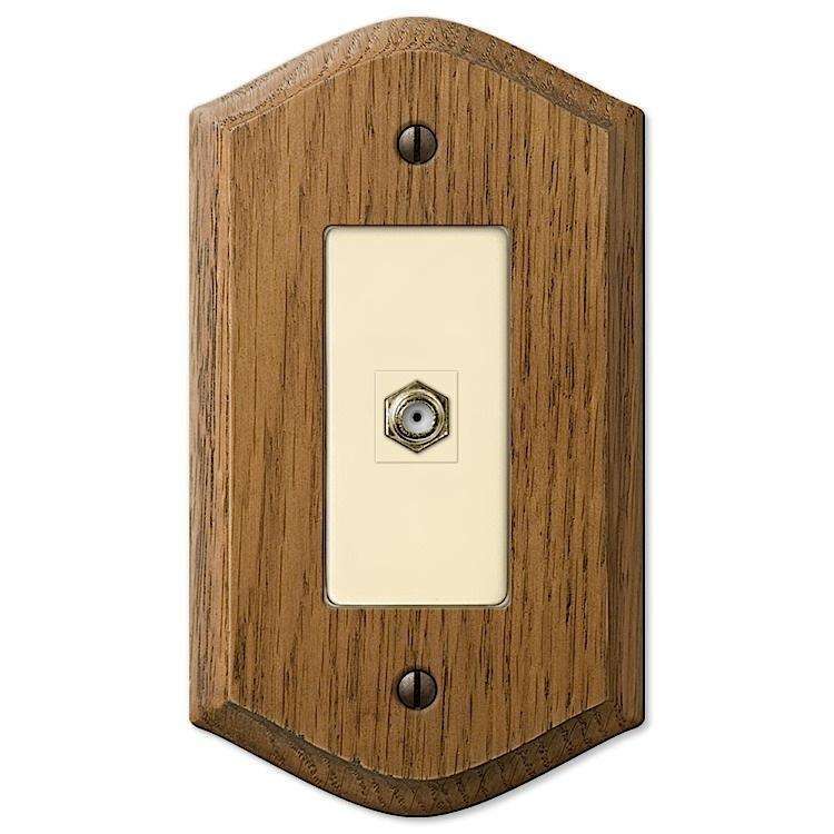 Country Medium Oak 1 Cable TV with Hardware