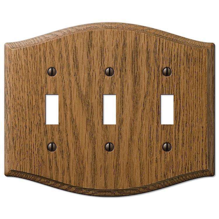 Country Medium Oak Triple Toggle