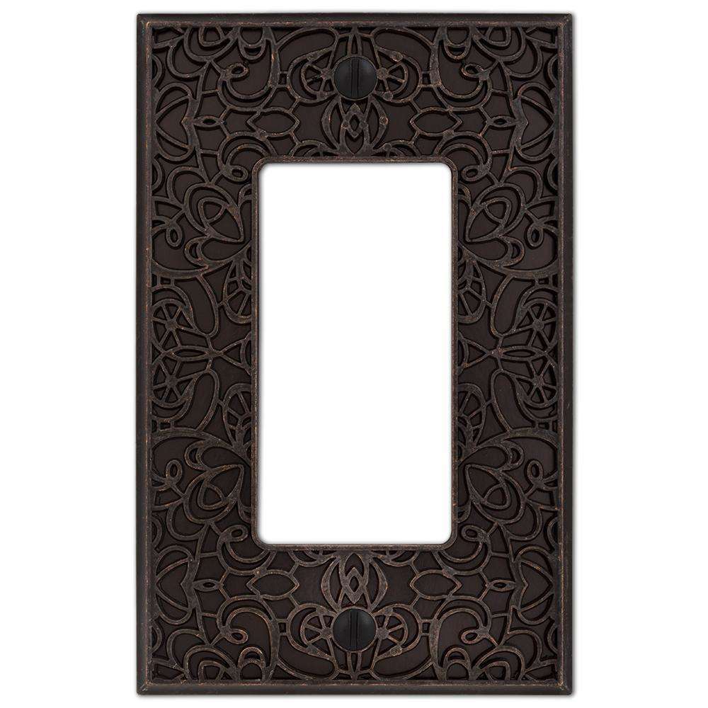 Momfort Aged Bronze CAST 1 Rocker (GFI) Wallplate