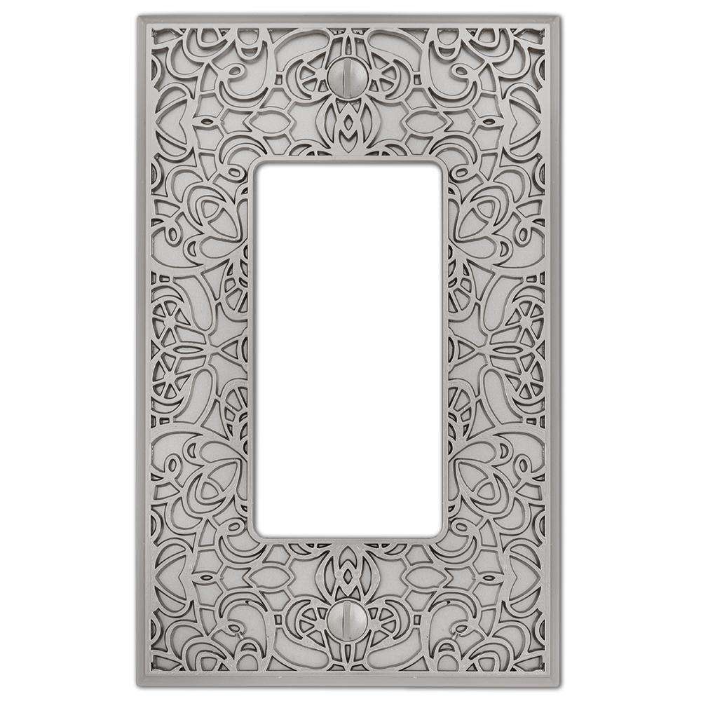 Momfort Satin Nickel Cast 1 Rocker (GFI) Wallplate