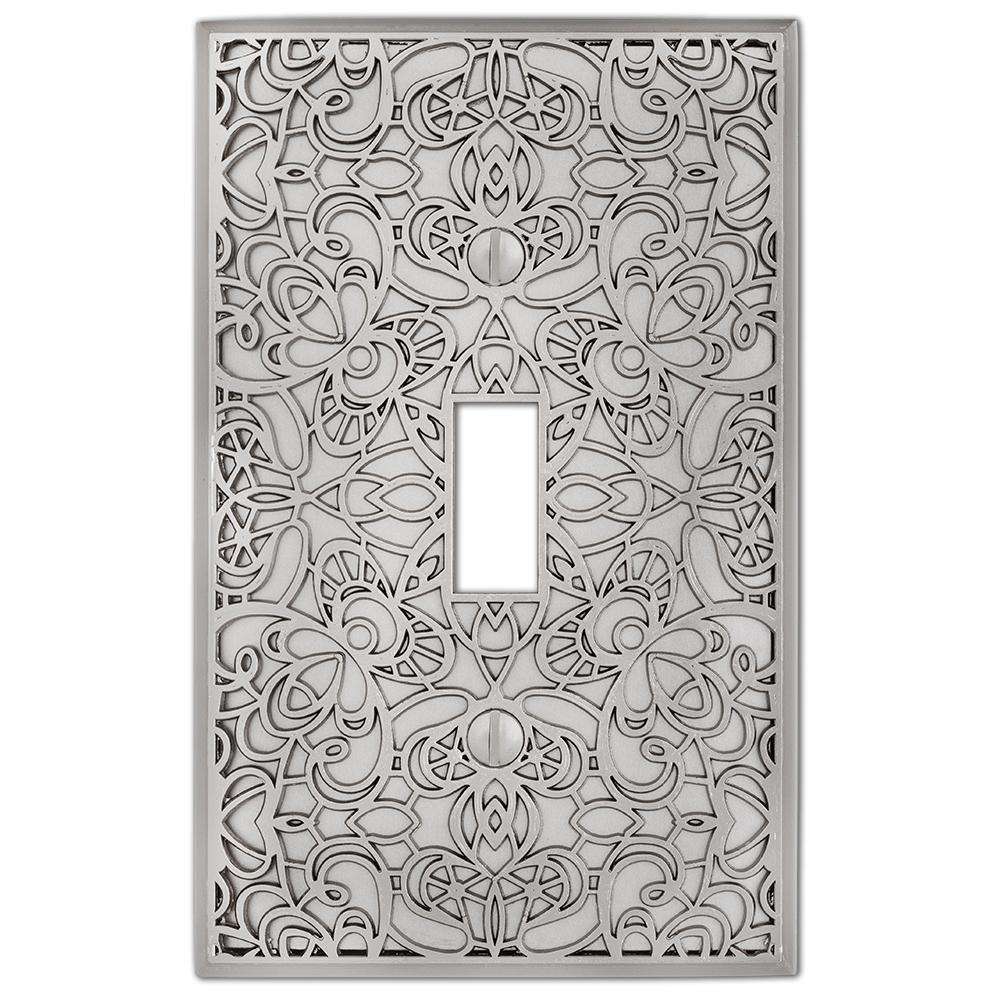 Momfort Satin Nickel Cast Cover Plates:Wallplatesonline.com