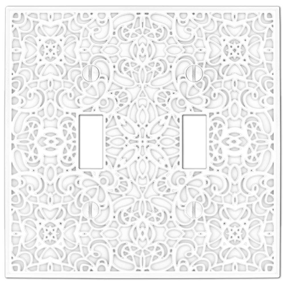 Momfort White Cast Double Toggle:Wallplatesonline.com