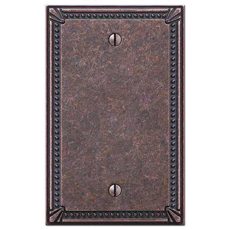 Imperial Bead Tumbled Aged Bronze 1 Blank - Wallplatesonline.com