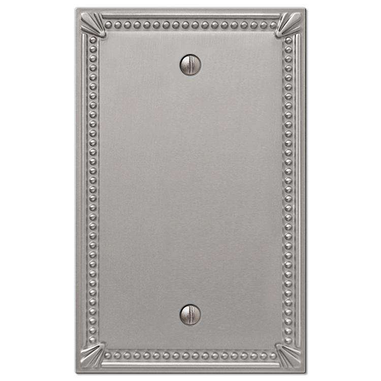 Imperial Bead Brushed Nickel 1 Blank - Wallplatesonline.com